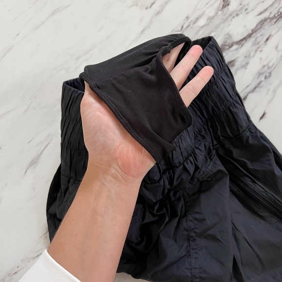 Free People Movement Black Smocked Running Shorts - Picture 3 of 7